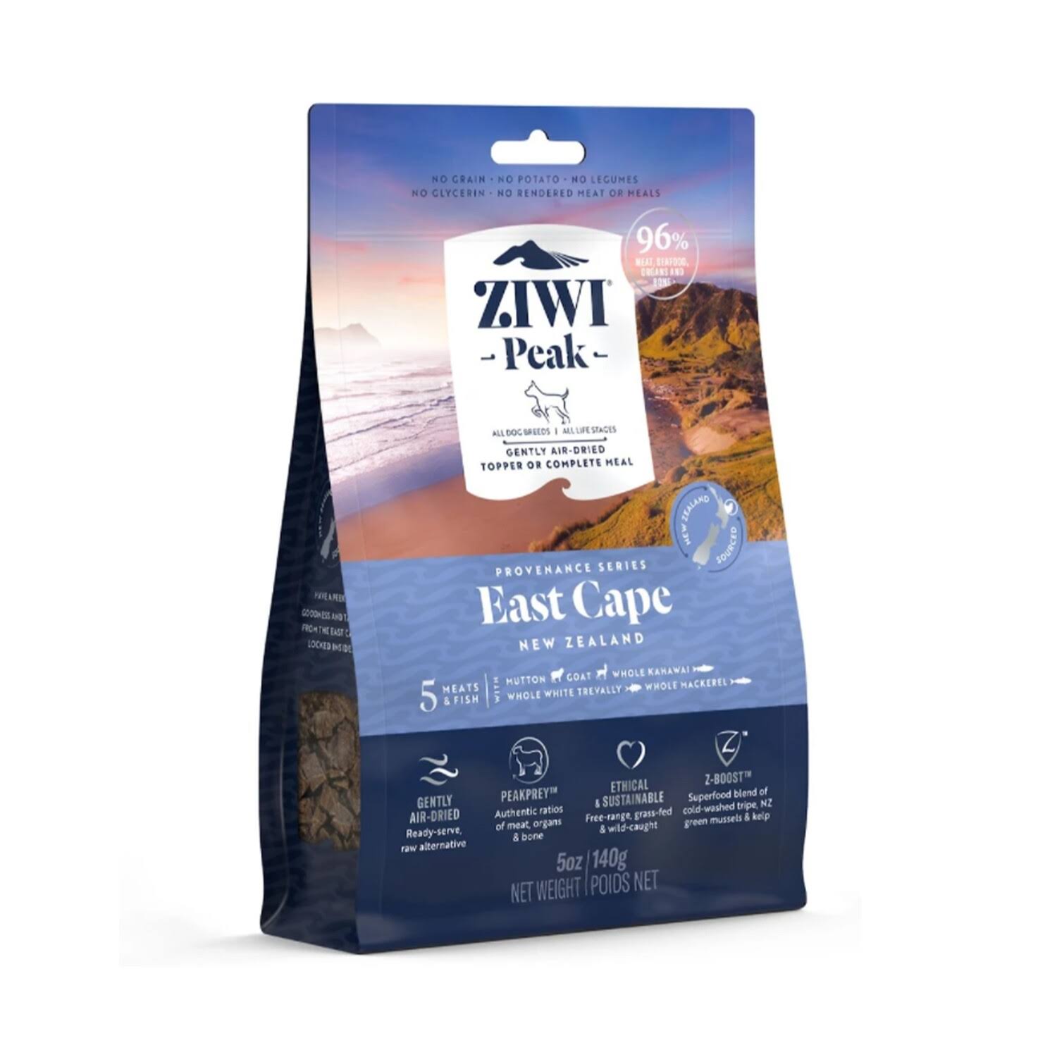 ZIWI Peak Provenance Air-Dried Dog Food East Cape Recipe, 5-oz|140-g