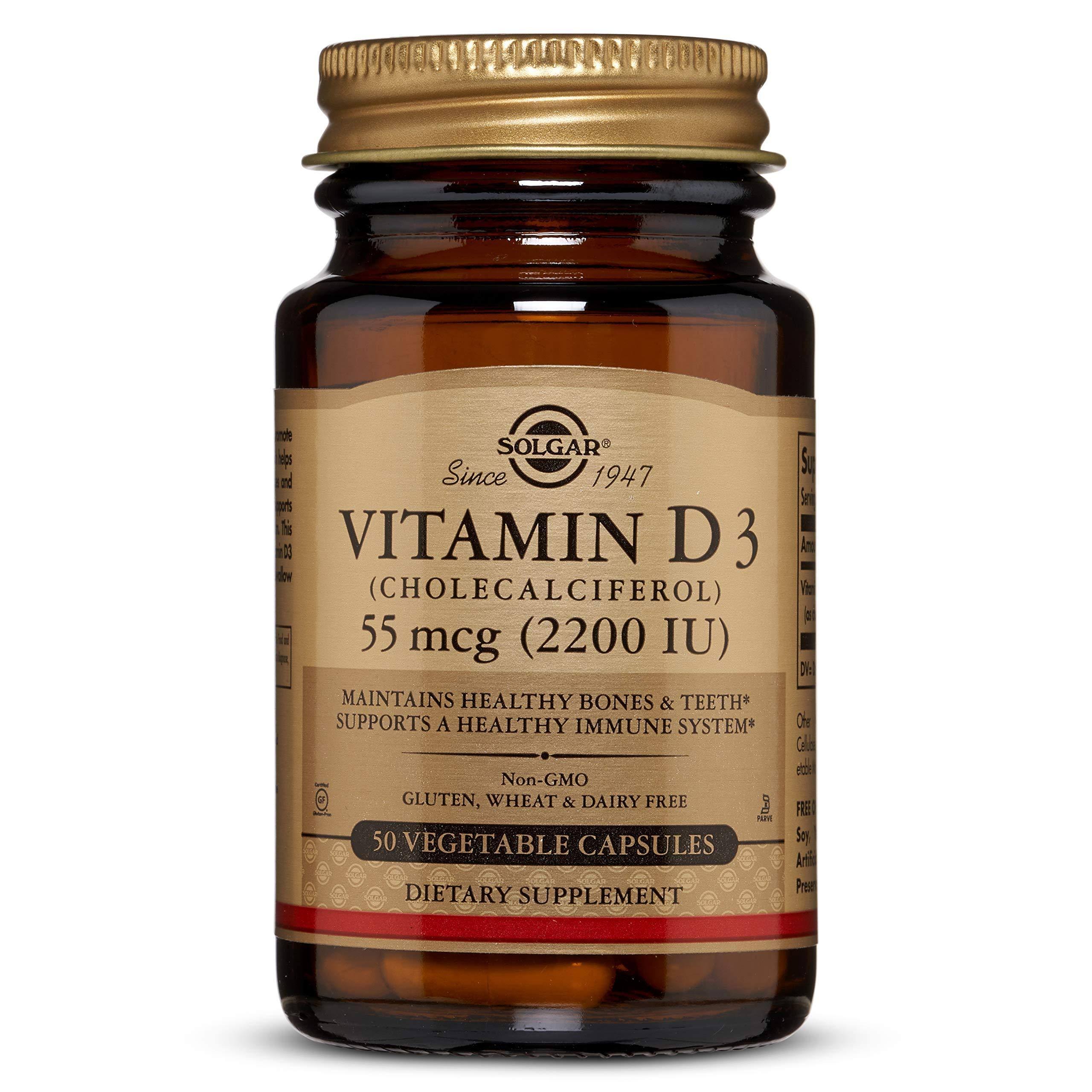 Solgar Natural Vitamin D3 Cholecalciferol 2200 IU