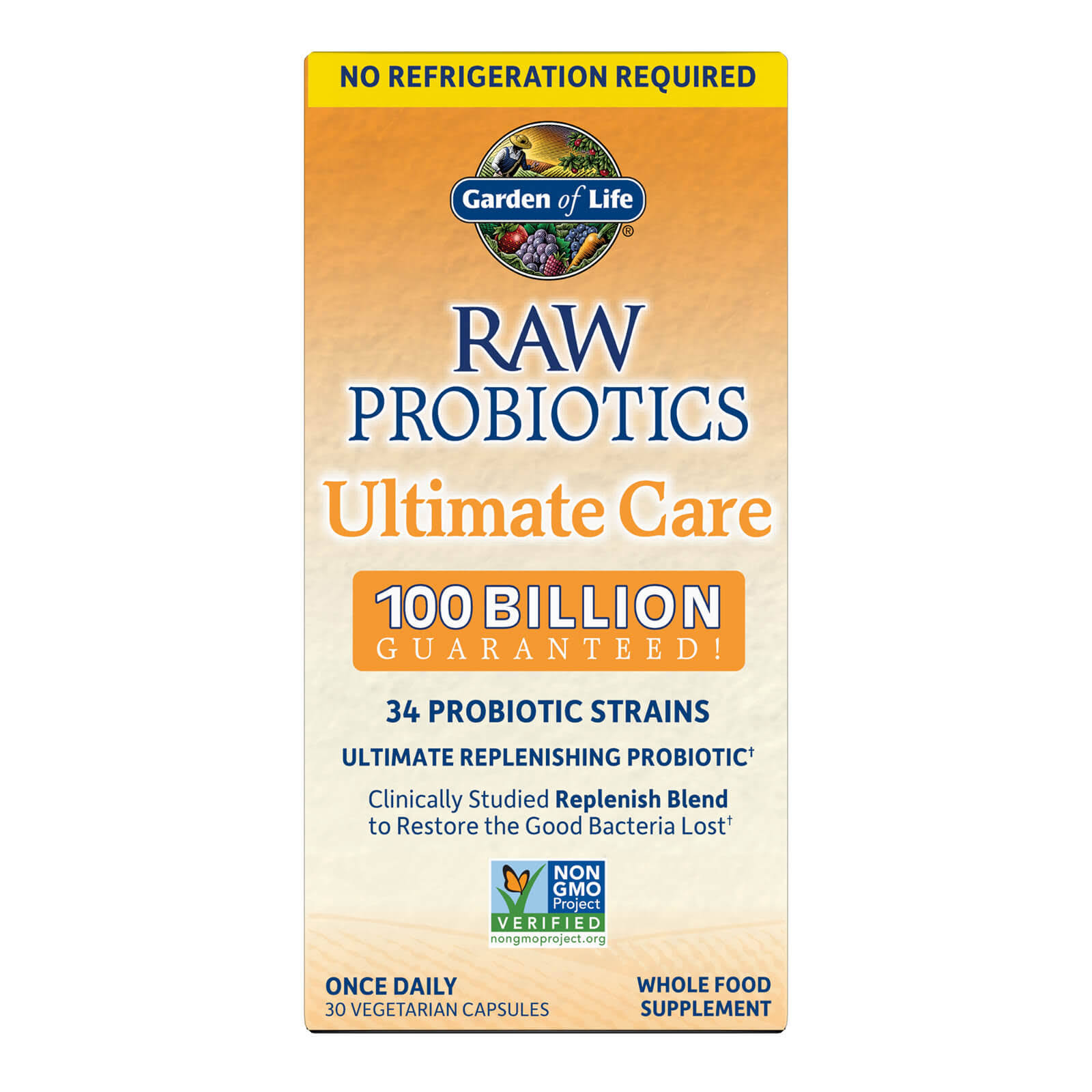 Garden of Life Raw Probiotics Ultimate Care 30 Vegetarian Capsules