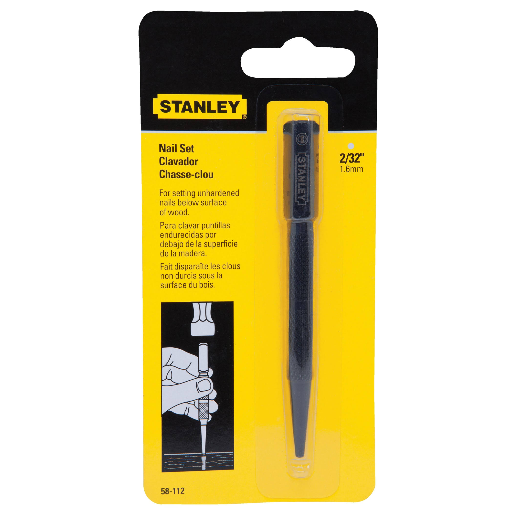 Stanley Hardware Nail Set - 2/32"