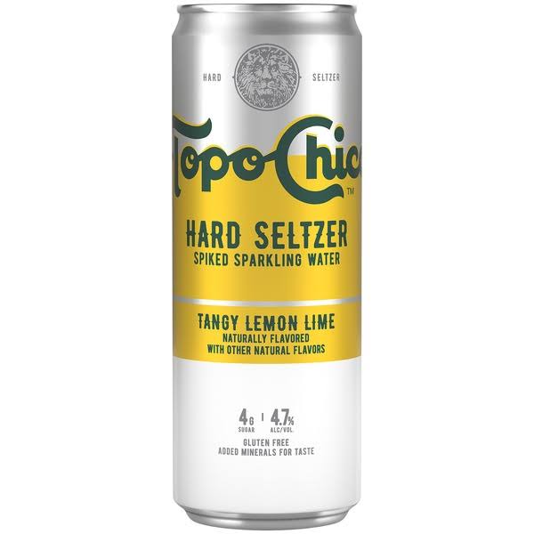 Topo Chico Hard Seltzer, Tangy Lemon Lime - 24 fl oz