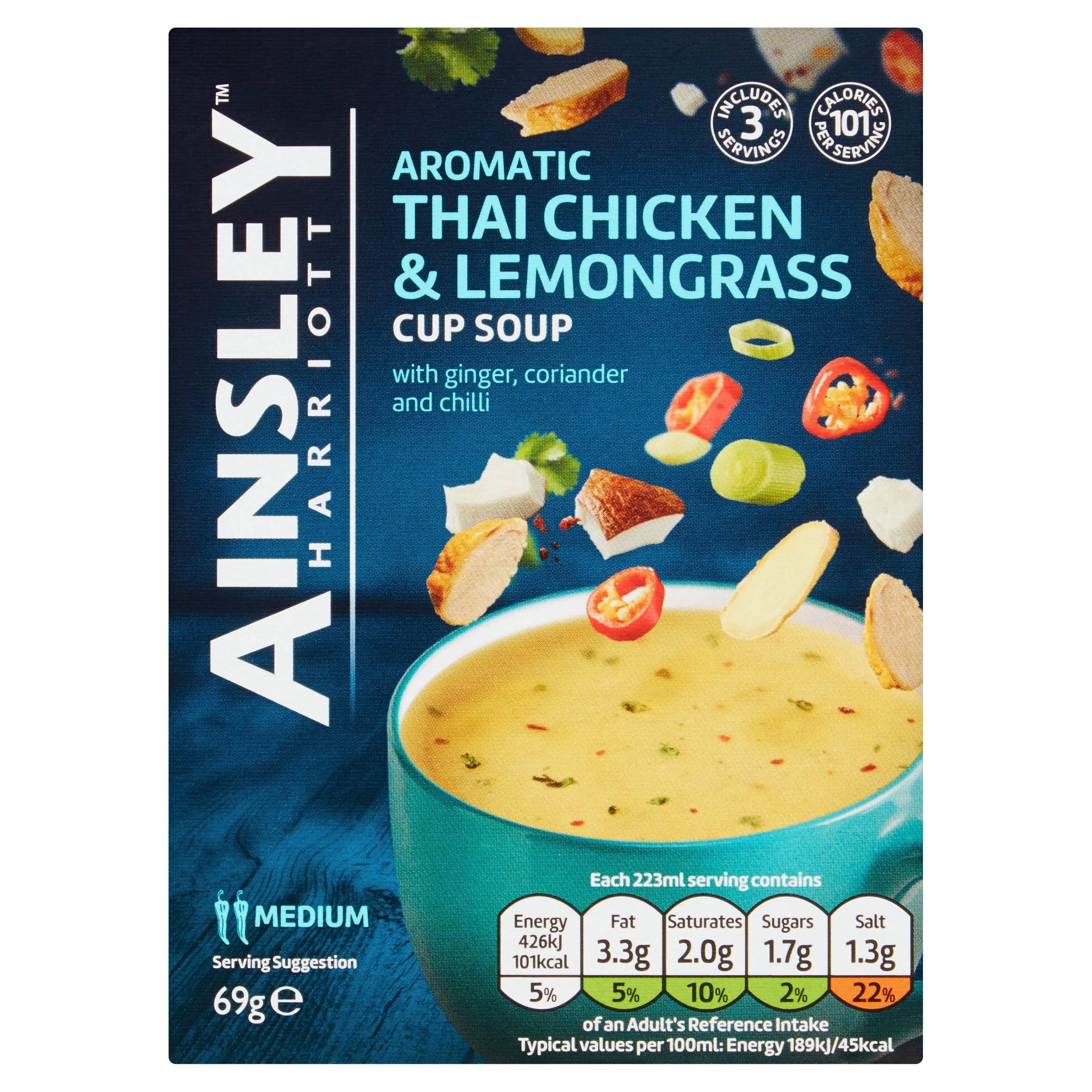 Ainsley Harriott Thai Chicken Lemon Grass Cup Soup 3 Pack 69g