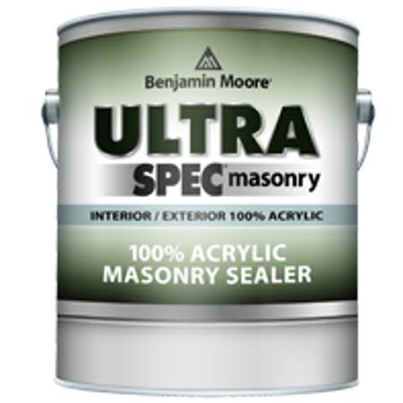 Benjamin Moore Ultra Spec Masonry Exterior 100% Acrylic Sealer Primer (608) Gallon / White