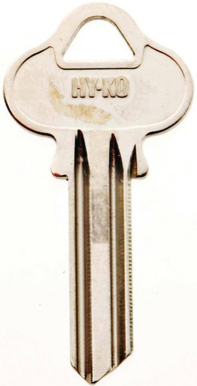 Hy-Ko 11010L1 Key Blank, Brass, Nickel, For: Lockwood Cabinet, House Locks and Padlocks
