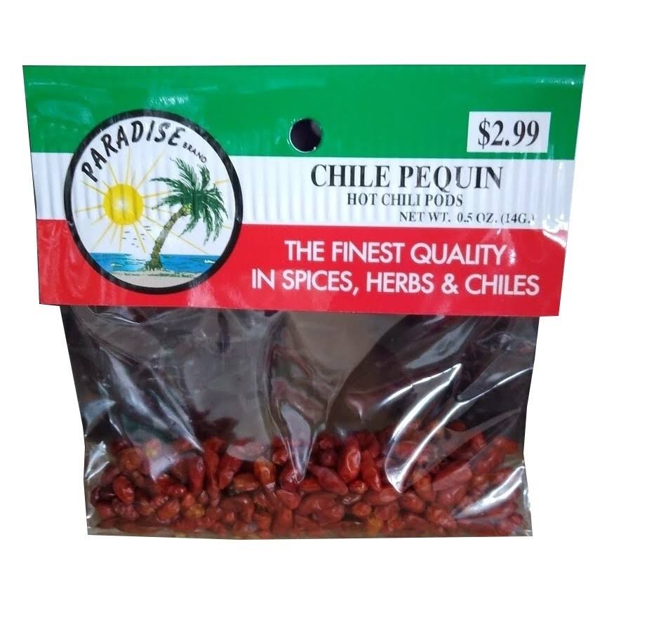 • Spices & Bake Seasoning,Spices Herbs Paradise Chile Pequin Hot Chili Pods 0.5 oz