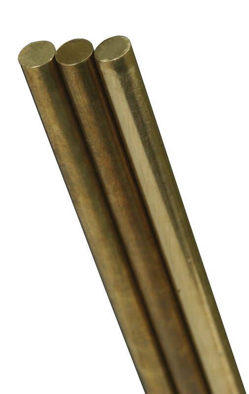 K&s Brass Rod, Solid, 1/8" X 12" KS8164