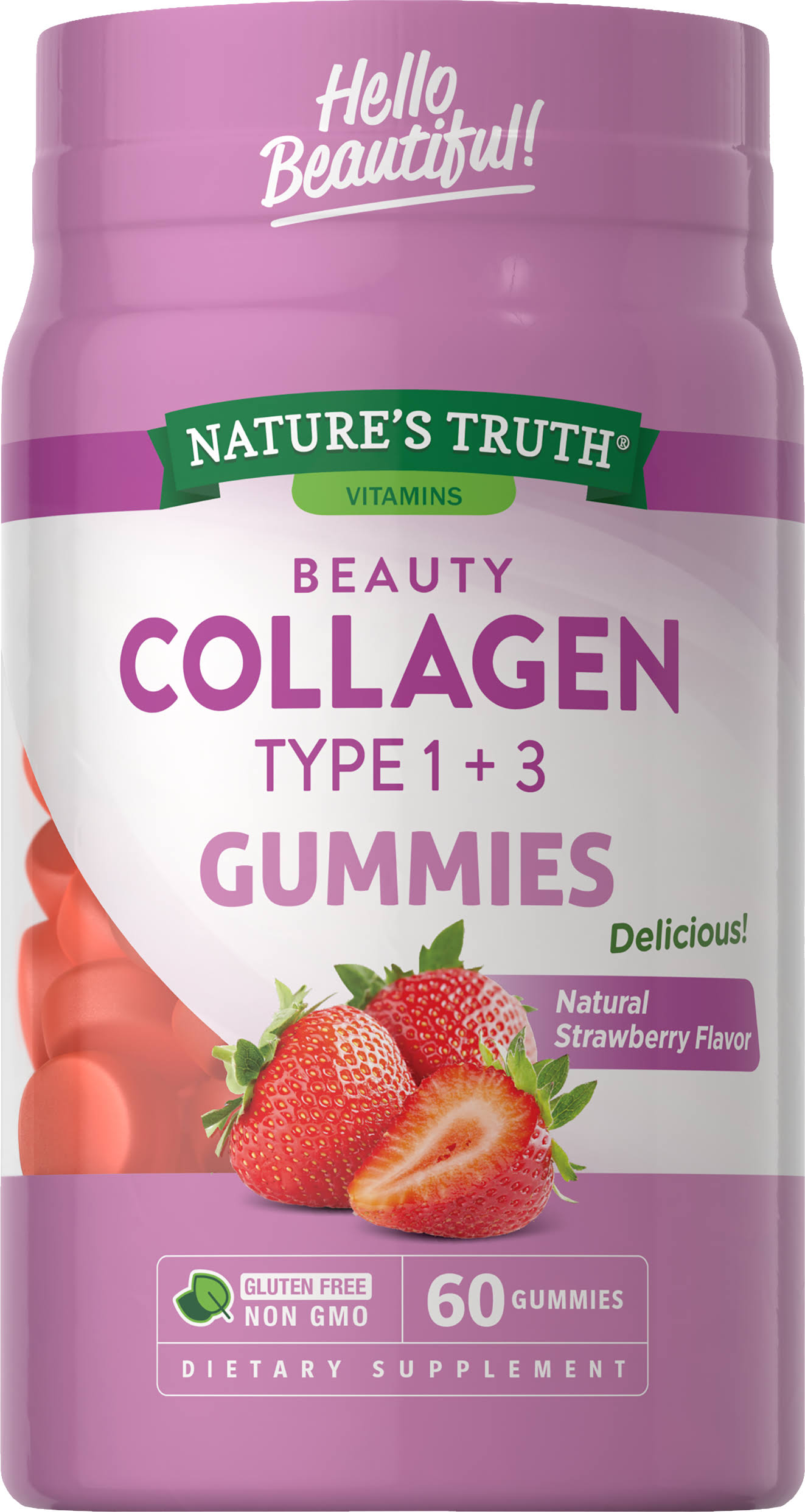 Nature's Truth Beauty Collagen Type 1 + 3 Gummies 60 Co