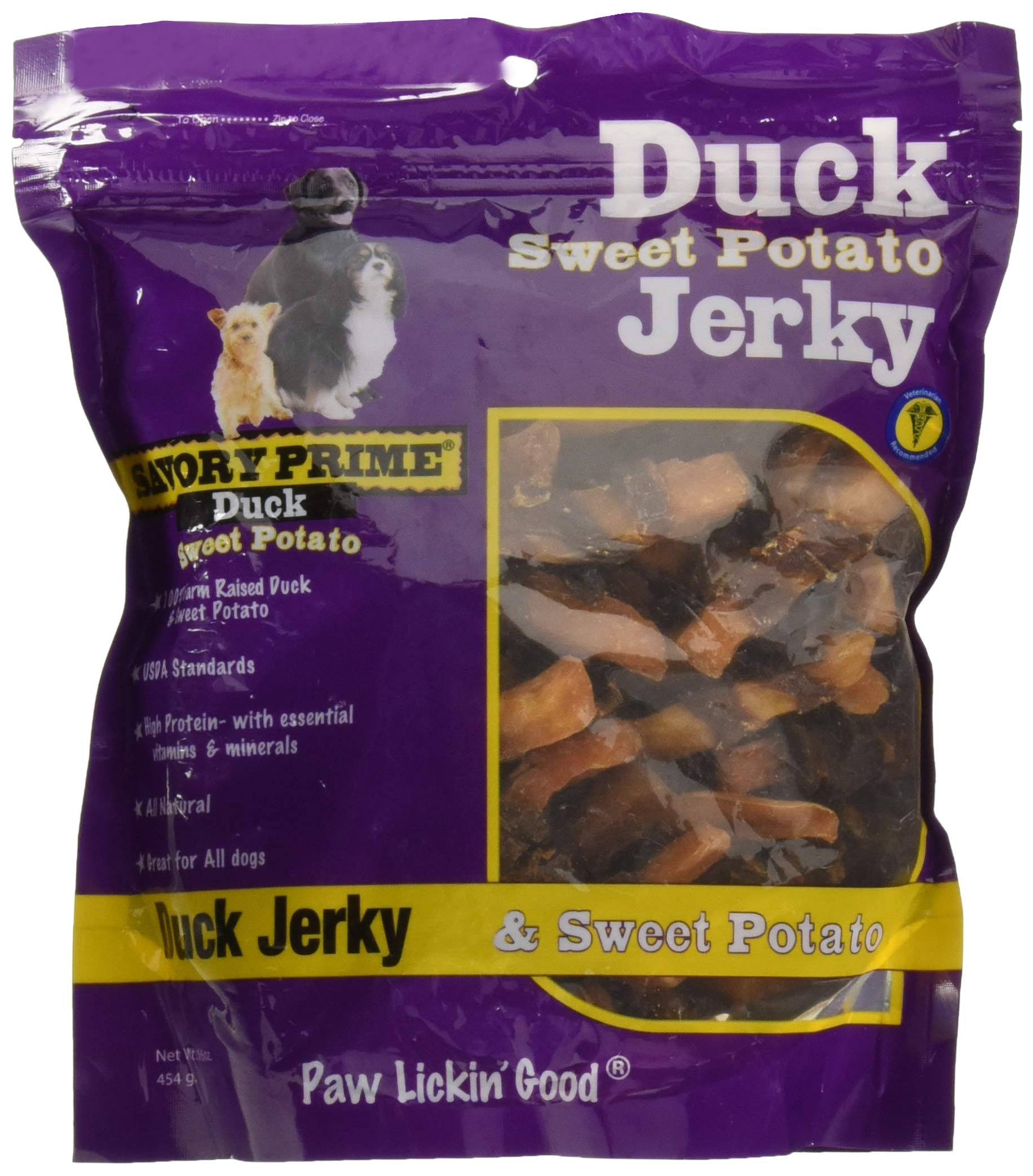 Savory Prime Dog Treats - Duck Jerky and Sweet Potato, 16oz