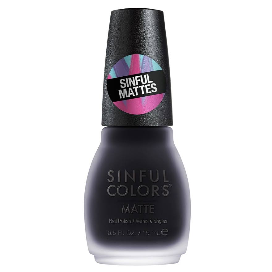 Sinful Colors Nail Polish, Matte, Blacklist 2564 - 0.5 oz