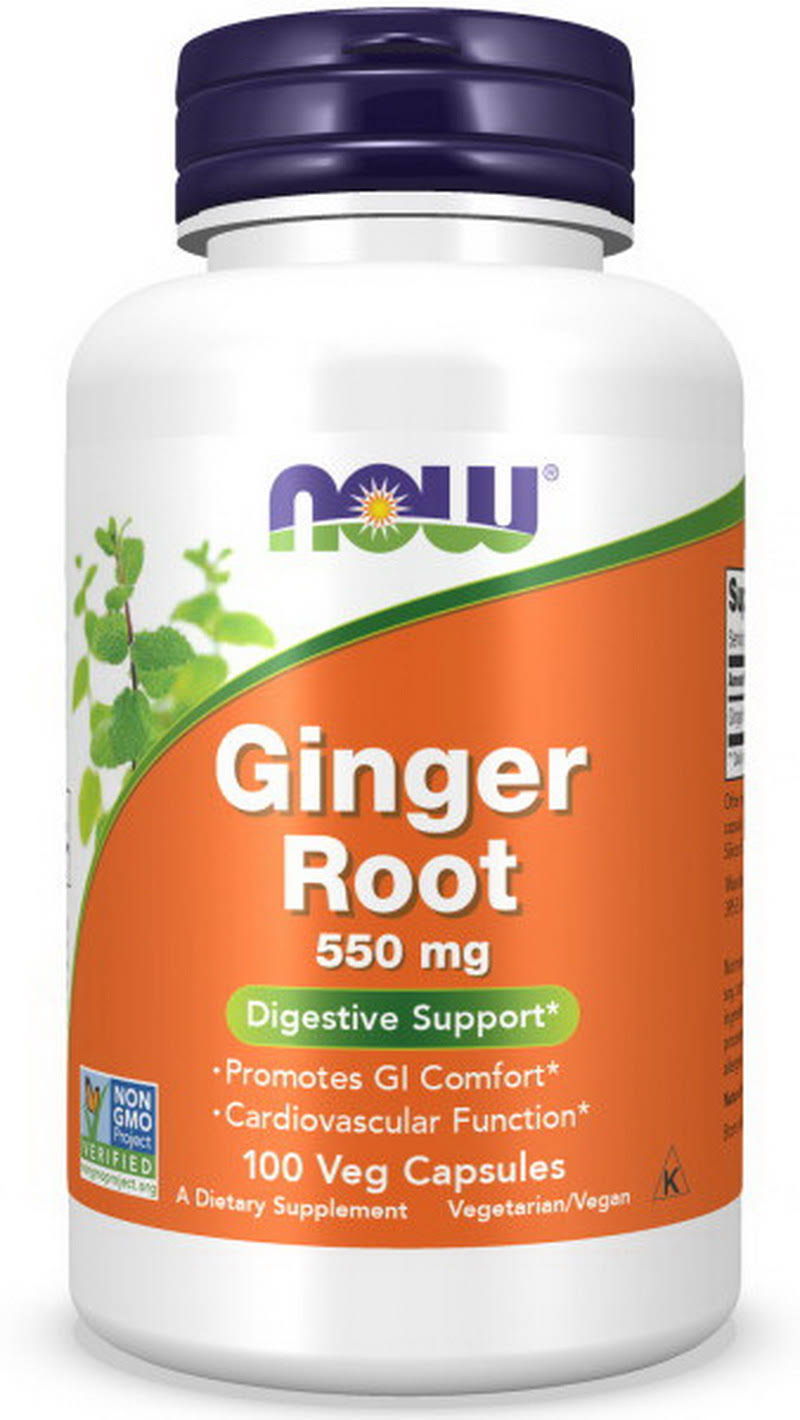 NOW Foods Ginger Root Supplement - 100 Capsules