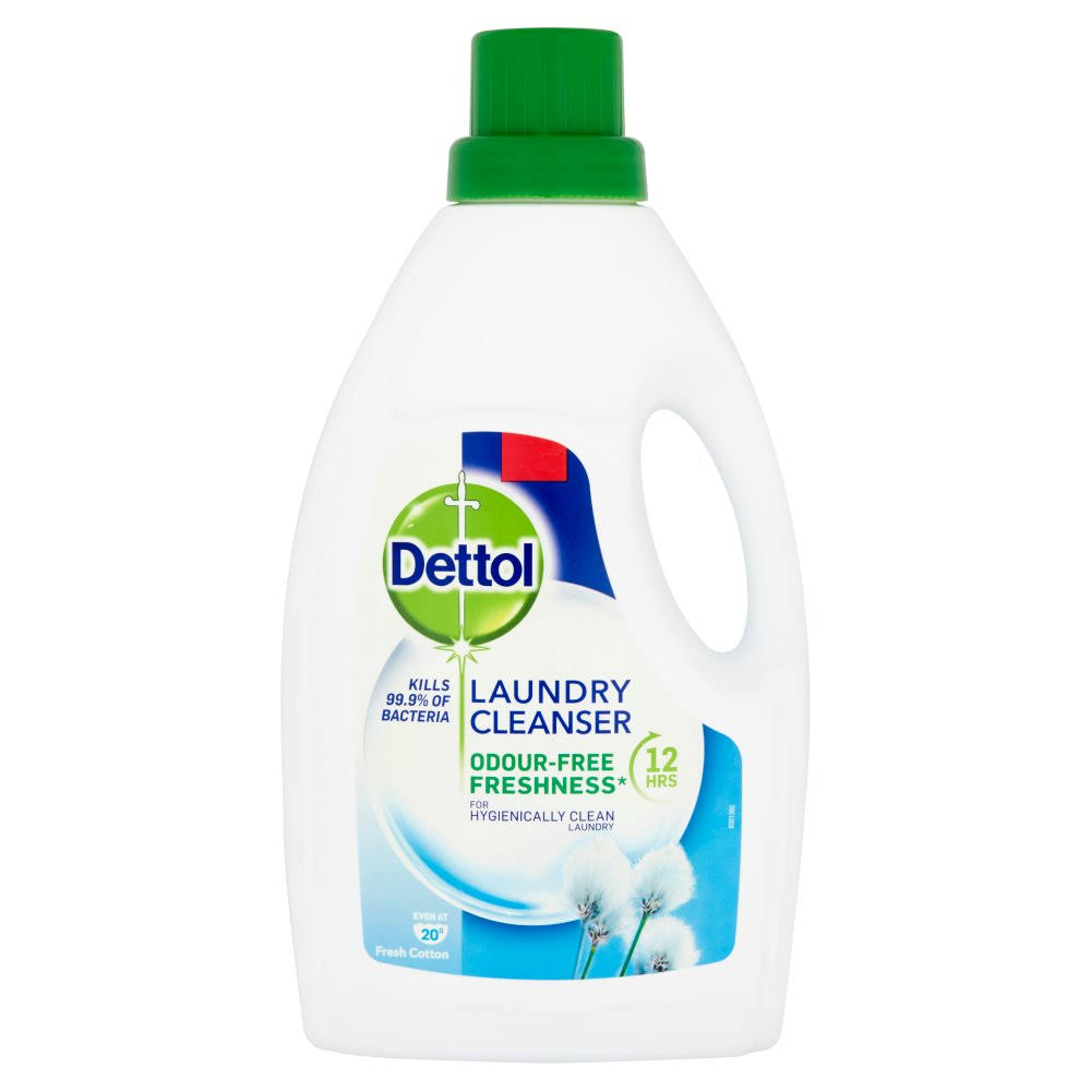 Dettol Anti-Bacterial Laundry Cleanser - Fresh Cotton, 1L