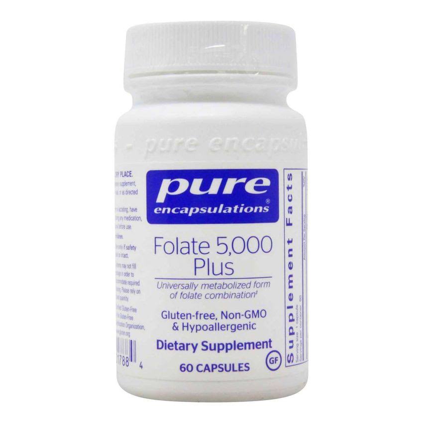 Pure Encapsulations Folate 5-000 Plus - 60 Capsules