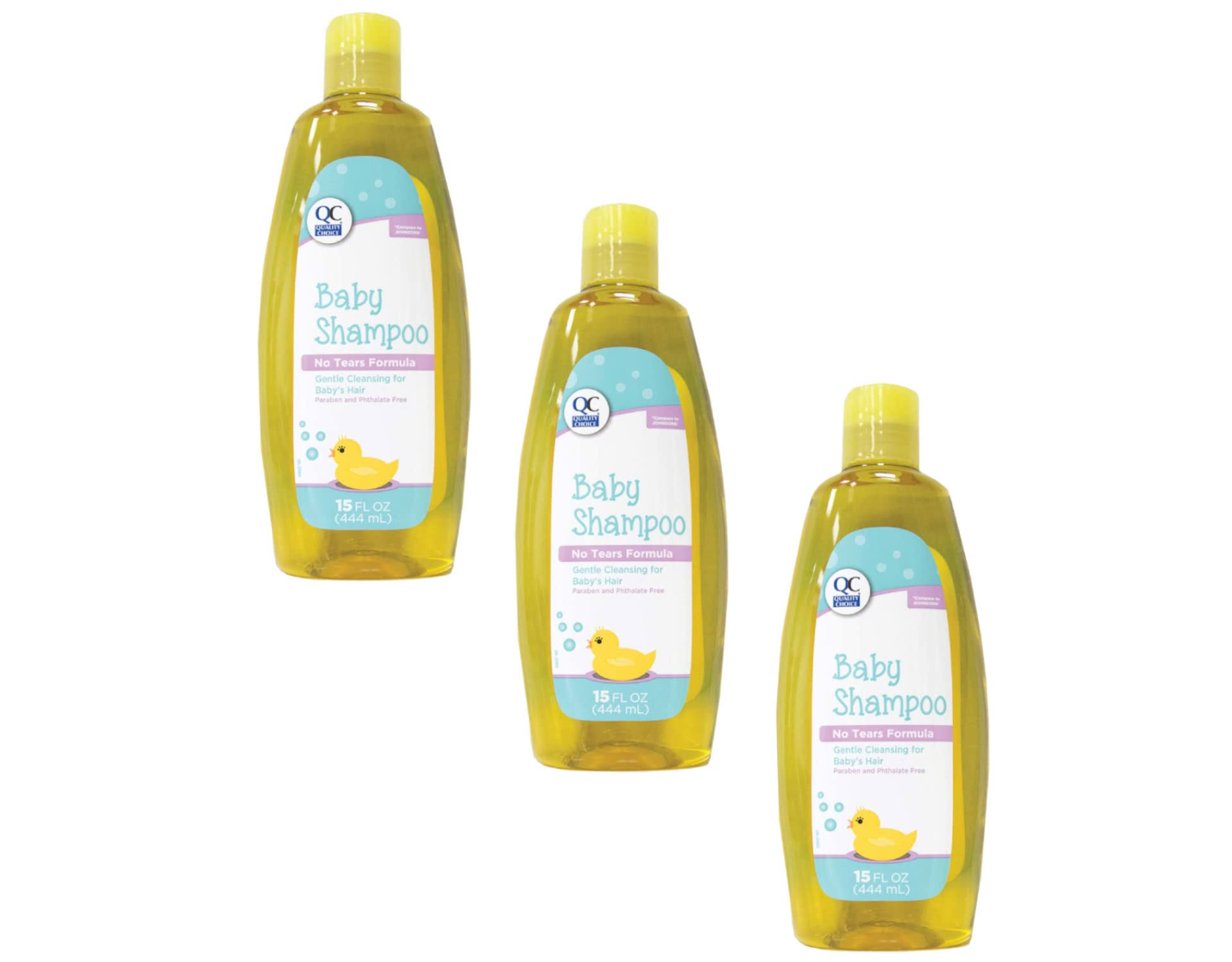 4 Pack Quality Choice Baby Wash & Shampoo No Tears Formula 15 Ounces Each