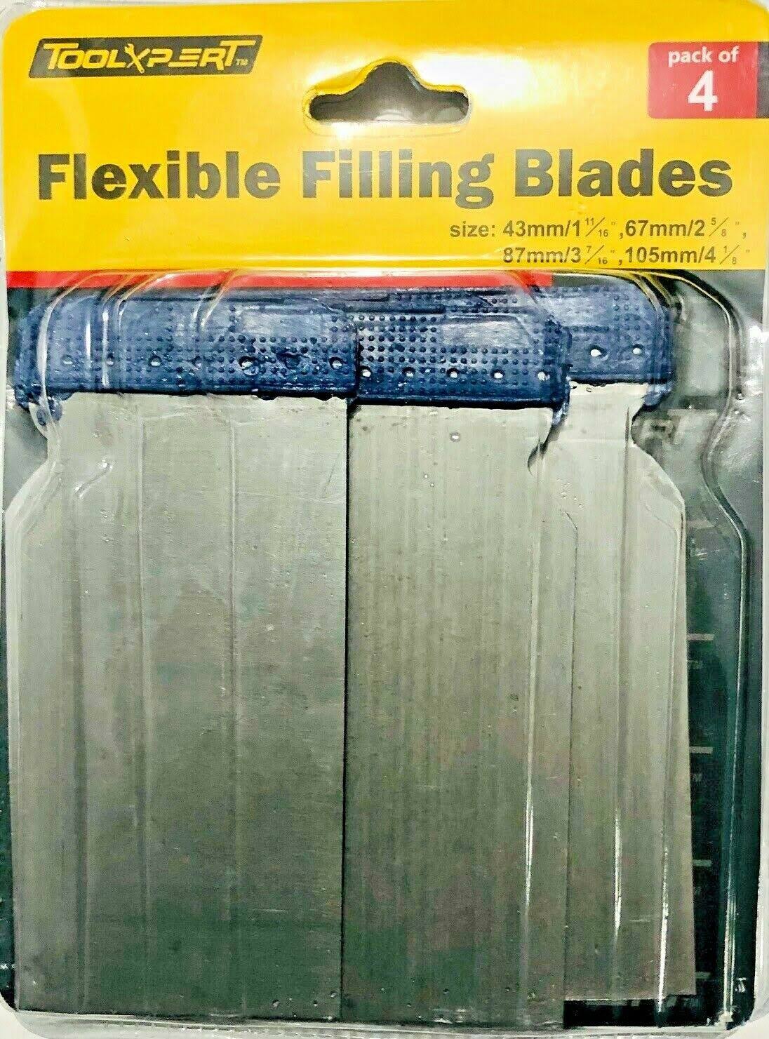 4pc Flexible Filling Blades Widths 45,70,90 mm & 110 mm Spatula Set