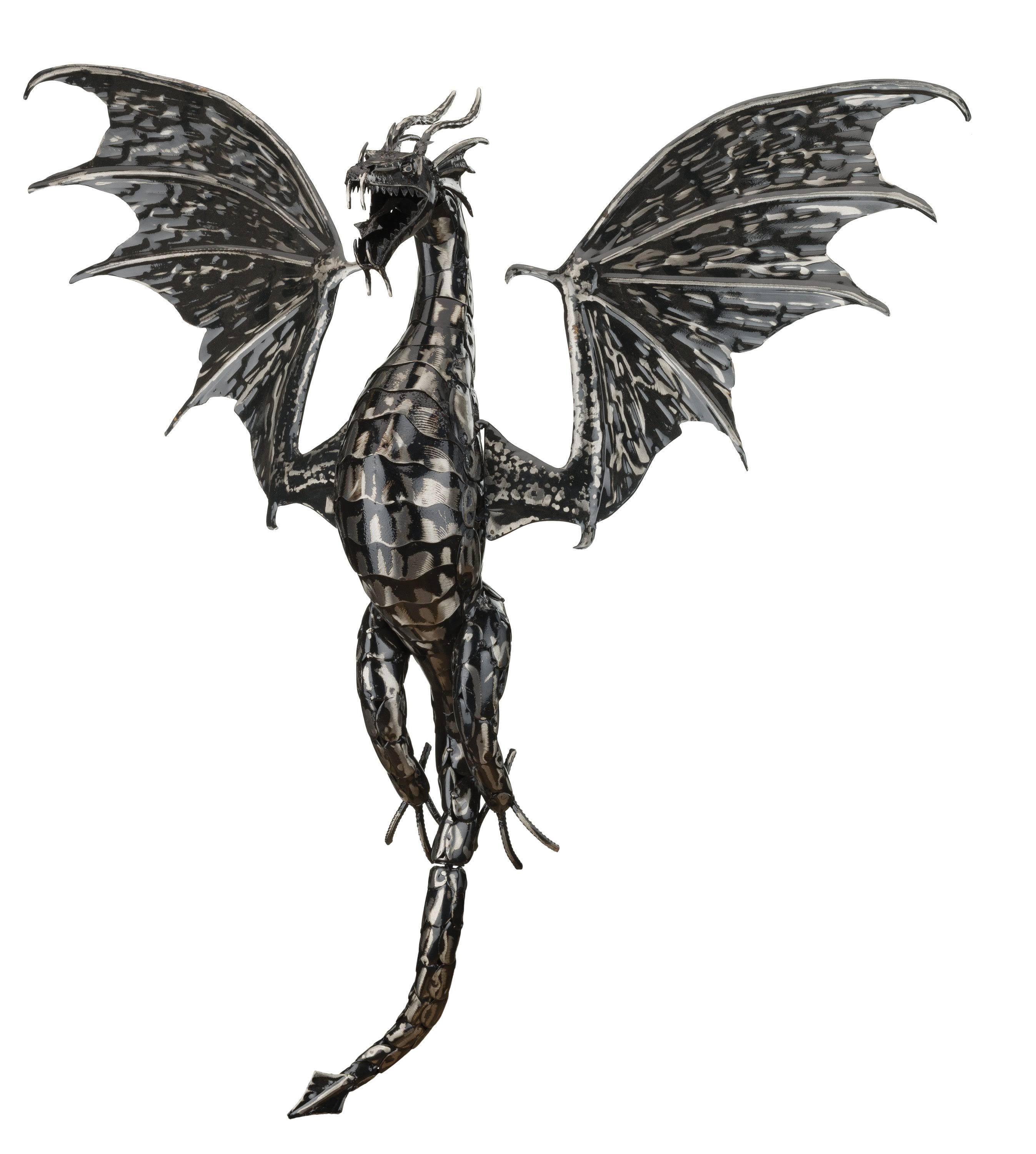 Regal Art & Gift Pewter Gray Dragon Wall Art One-Size