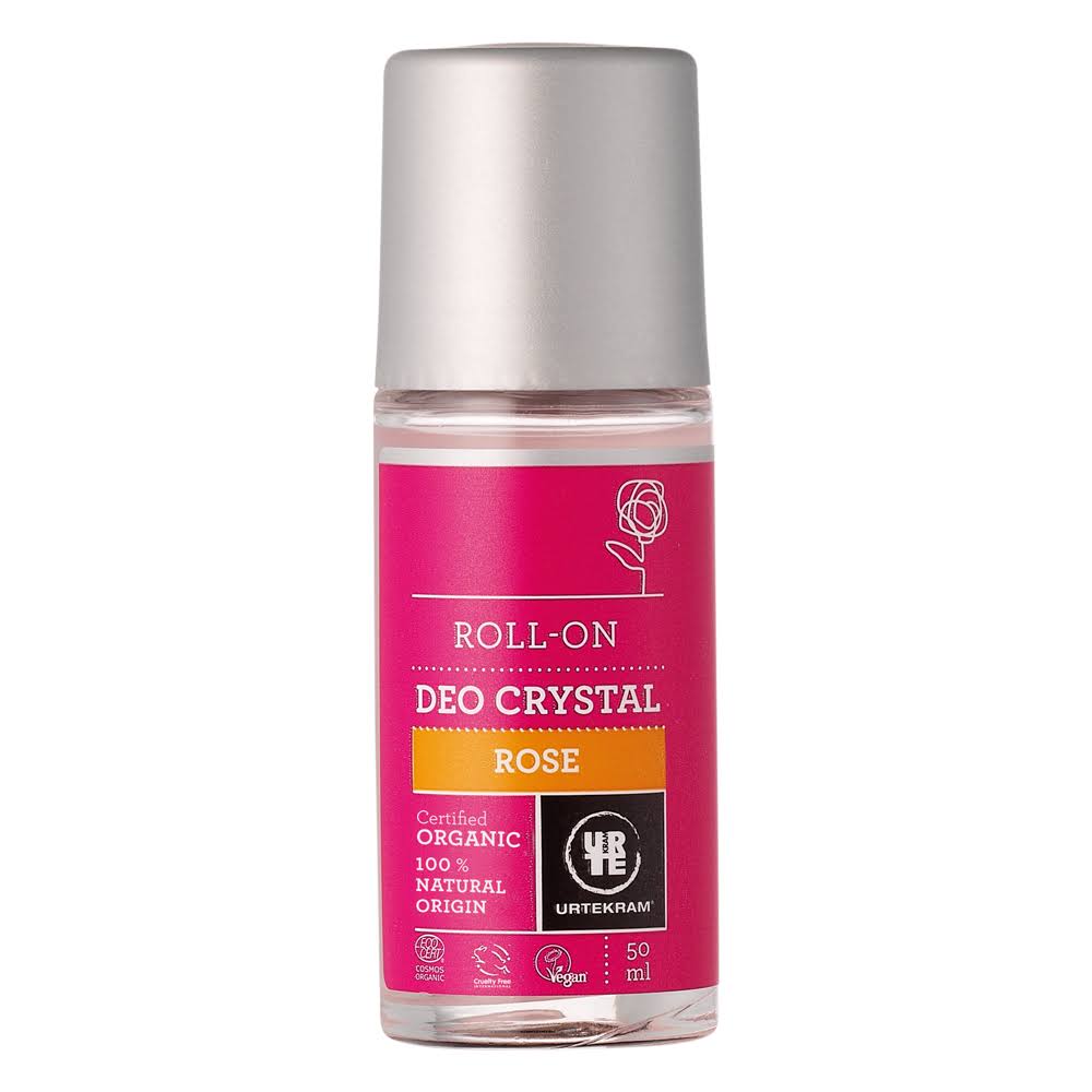 Urtekram Organic Deo Crystal Roll On - Rose, 50ml