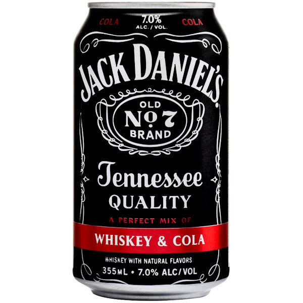 Jack Daniel's Whiskey & Cola, 4 Pack - 4 pack, 355 ml cans