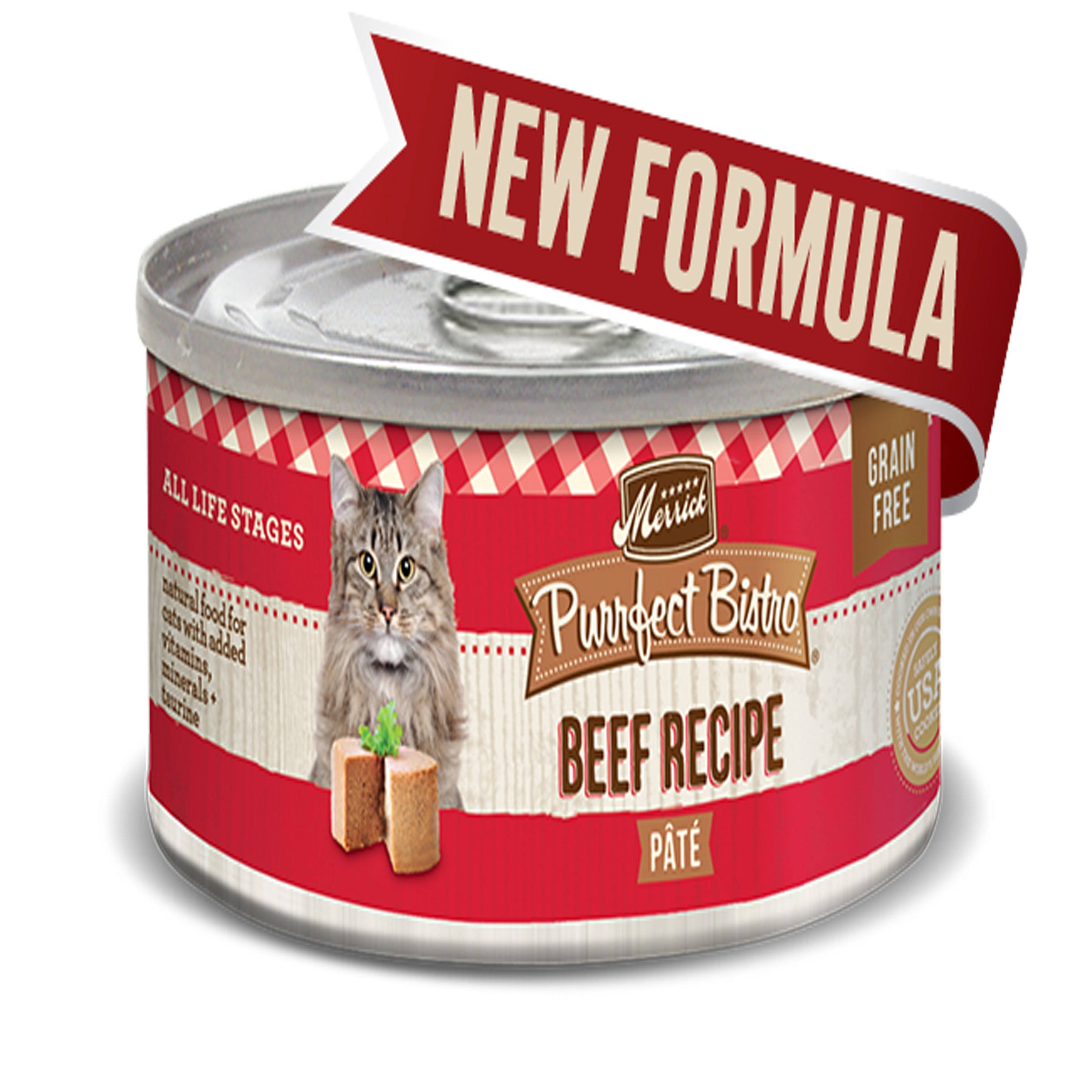 Merrick Purrfect Bistro Grain Free Canned Cat Food - Beef, 3oz