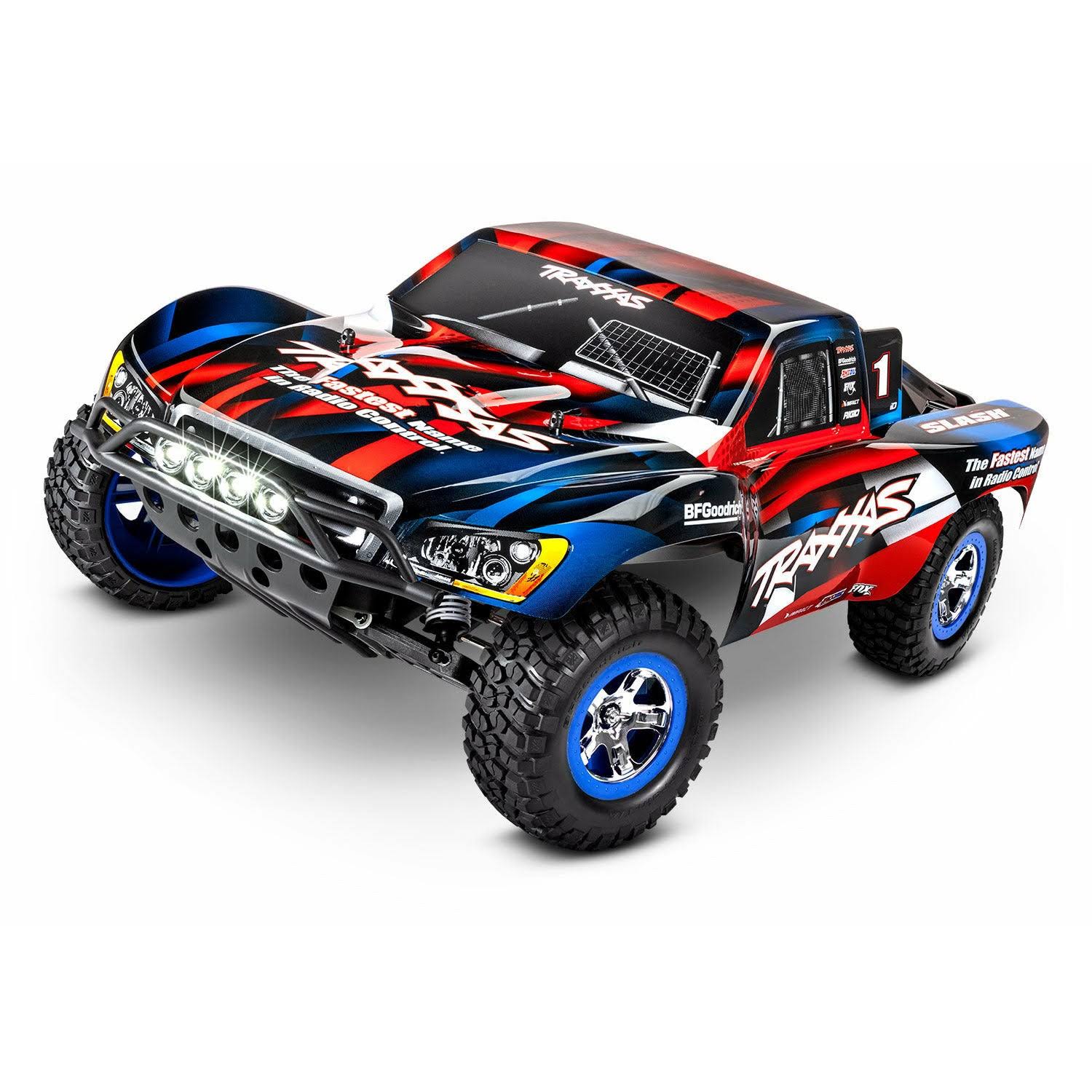 Traxxas Slash RTR 2WD Brushed with Battery & Charger With LED’s Blue/red