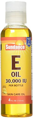 Sundance Vitamins Vitamin E Oil 30,000 IU - Skin Care Oil Lemon Scented, 4oz
