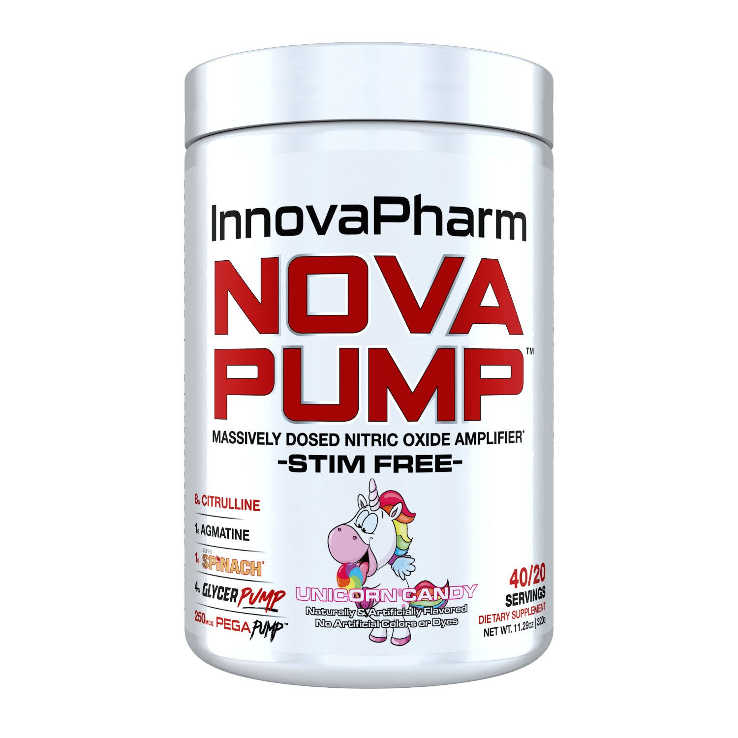 NovaPump Stimulant-Free Pre Workout (Innovapharm) Unicorn Candy