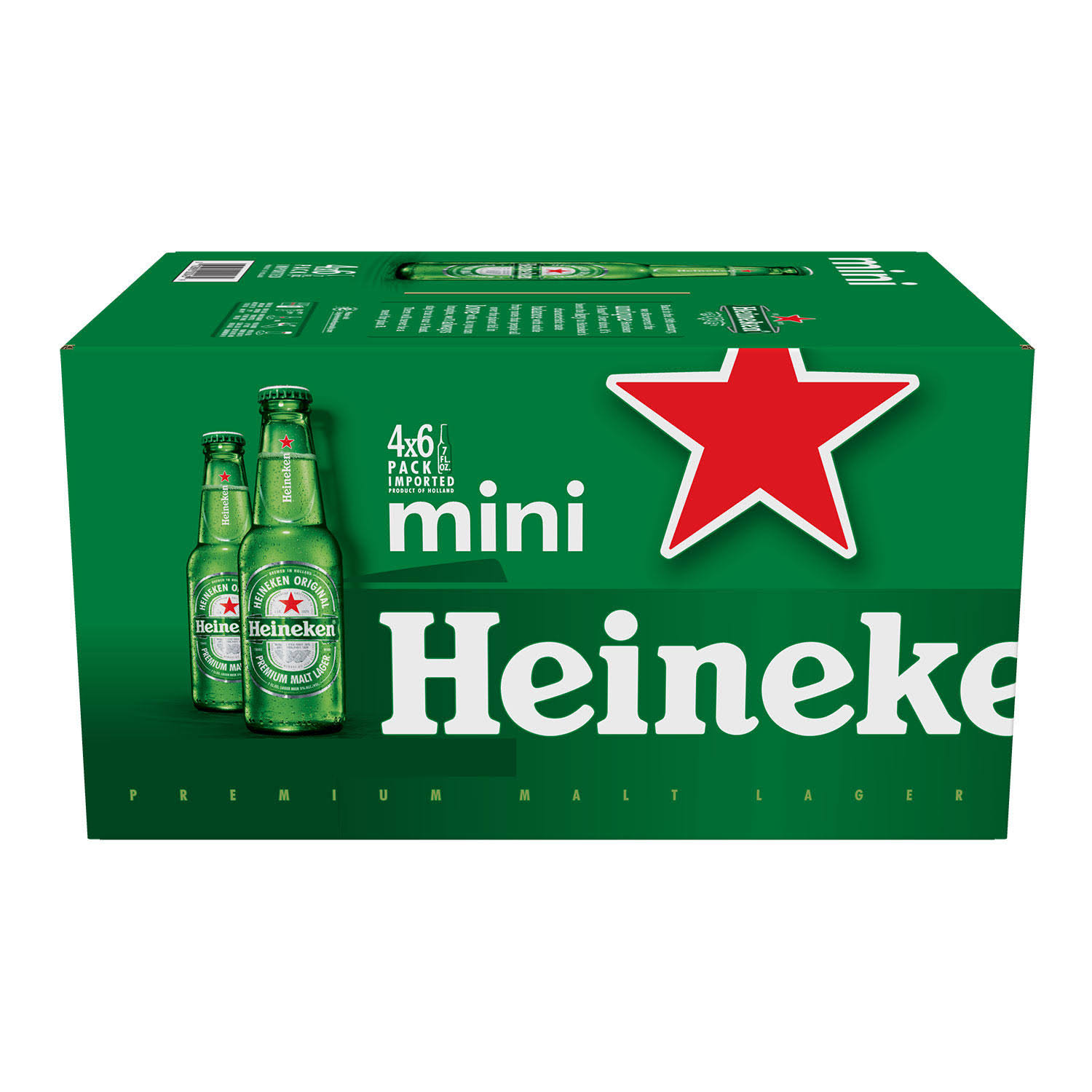Heineken Lager Beer - 7 oz, 24 pk