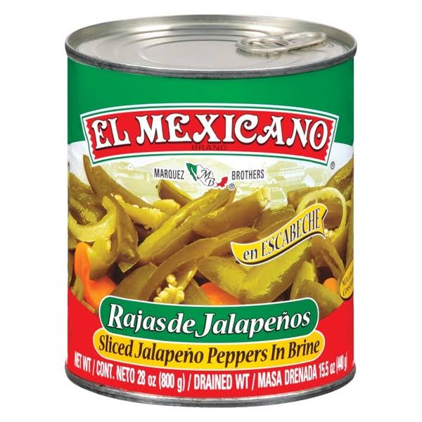El Mexicano Sliced Jalapenos Peppers In Brine - 220g