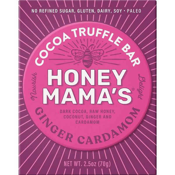 Honey Mamas Cocoa Truffle Bar, Ginger Cardamom - 2.5 oz