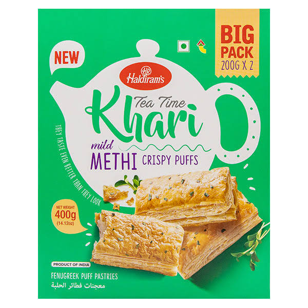 SaveCo Online Haldiram's Khari Mild Methi Crispy Puffs - 400g