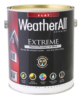 True Value Mfg Premium WeatherAll Extreme Exterior Flat Paint Primer - Black, 1gal
