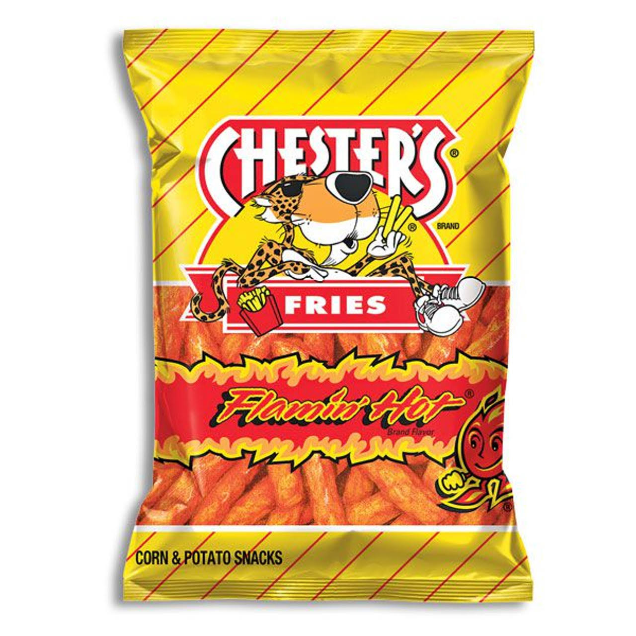 Chester's Fries Corn Snacks, Flamin' Hot Flavored - 1.75 oz