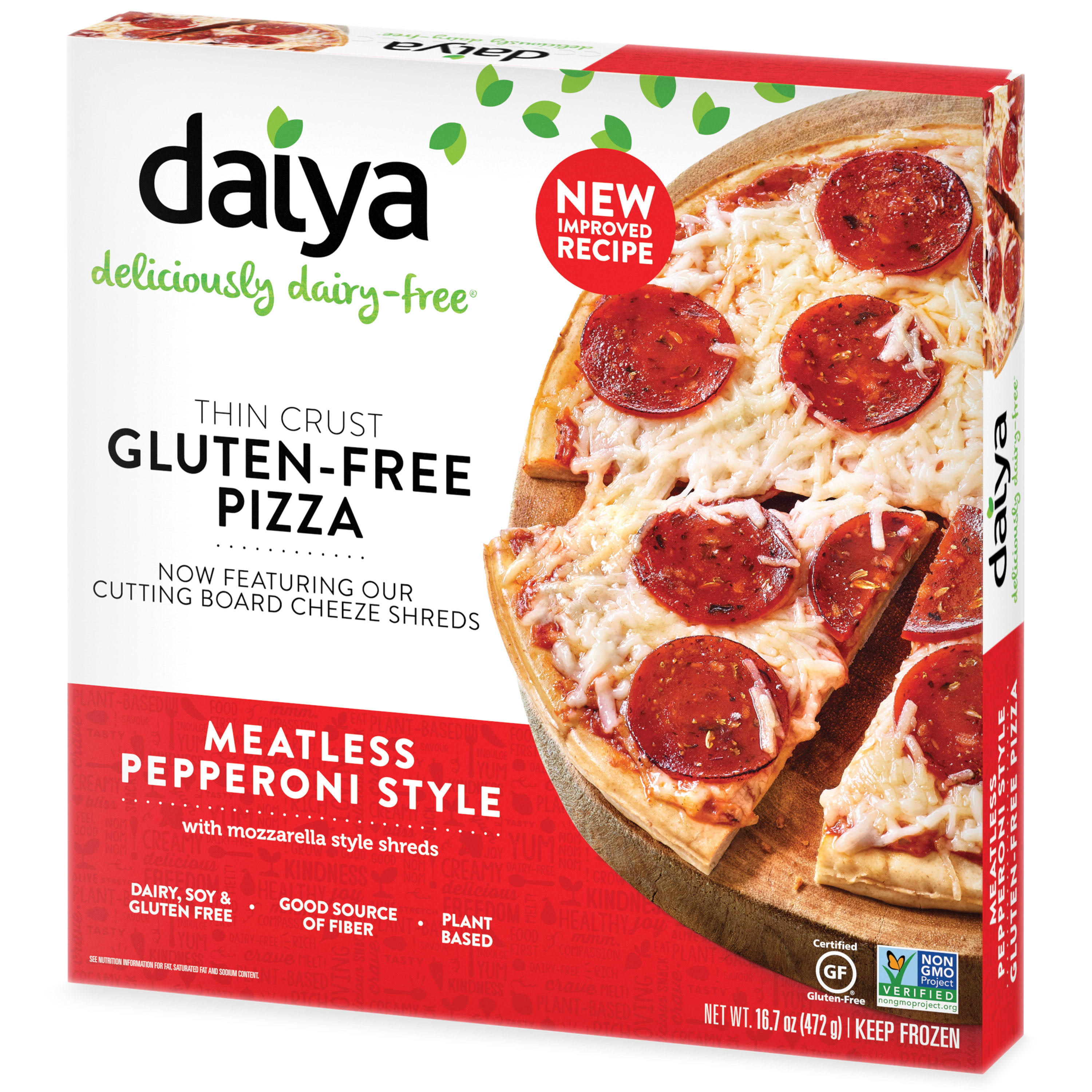 Daiya Pizza, Gluten-Free, Thin Crust, Meatless Pepperoni Style - 16.7 oz