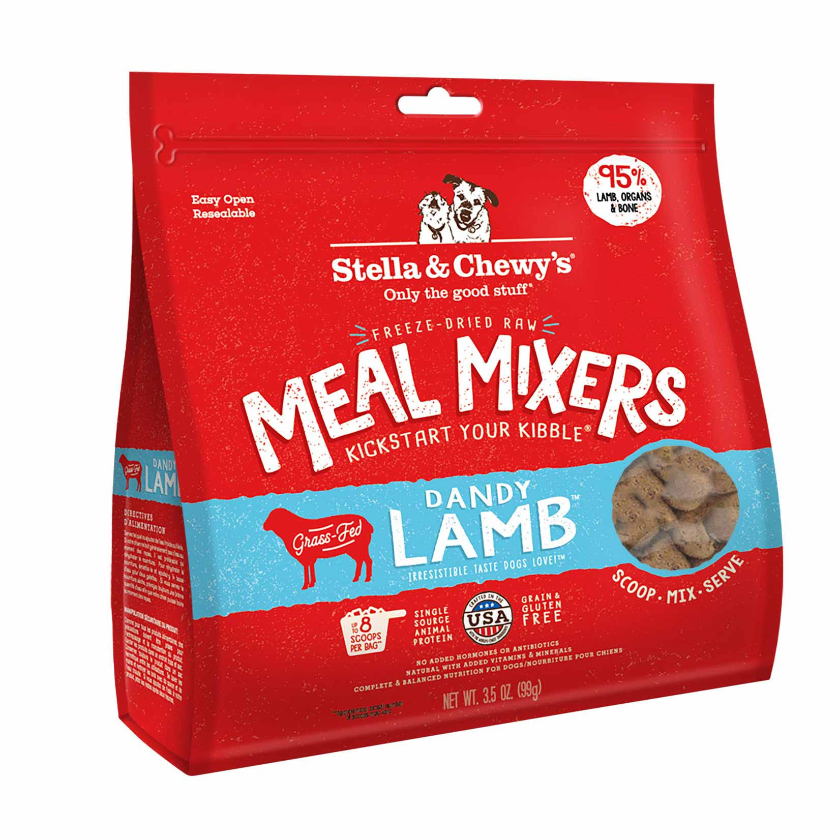 Stella & Chewy's Dandy Lamb Freeze Dried Meal Mixers 3.5 oz | Dog Food