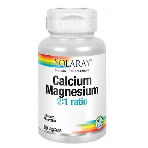 Solaray Calcium And Magnesium - 90 Vegetarian Capsules