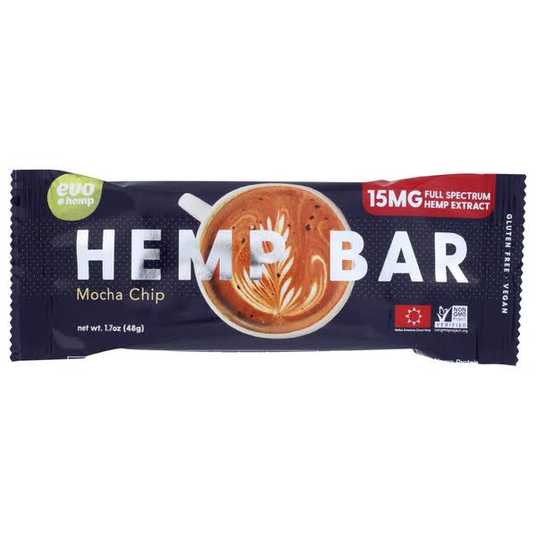 Evo Hemp 15mg Mocha Chip Hemp Bar - 1.7 oz