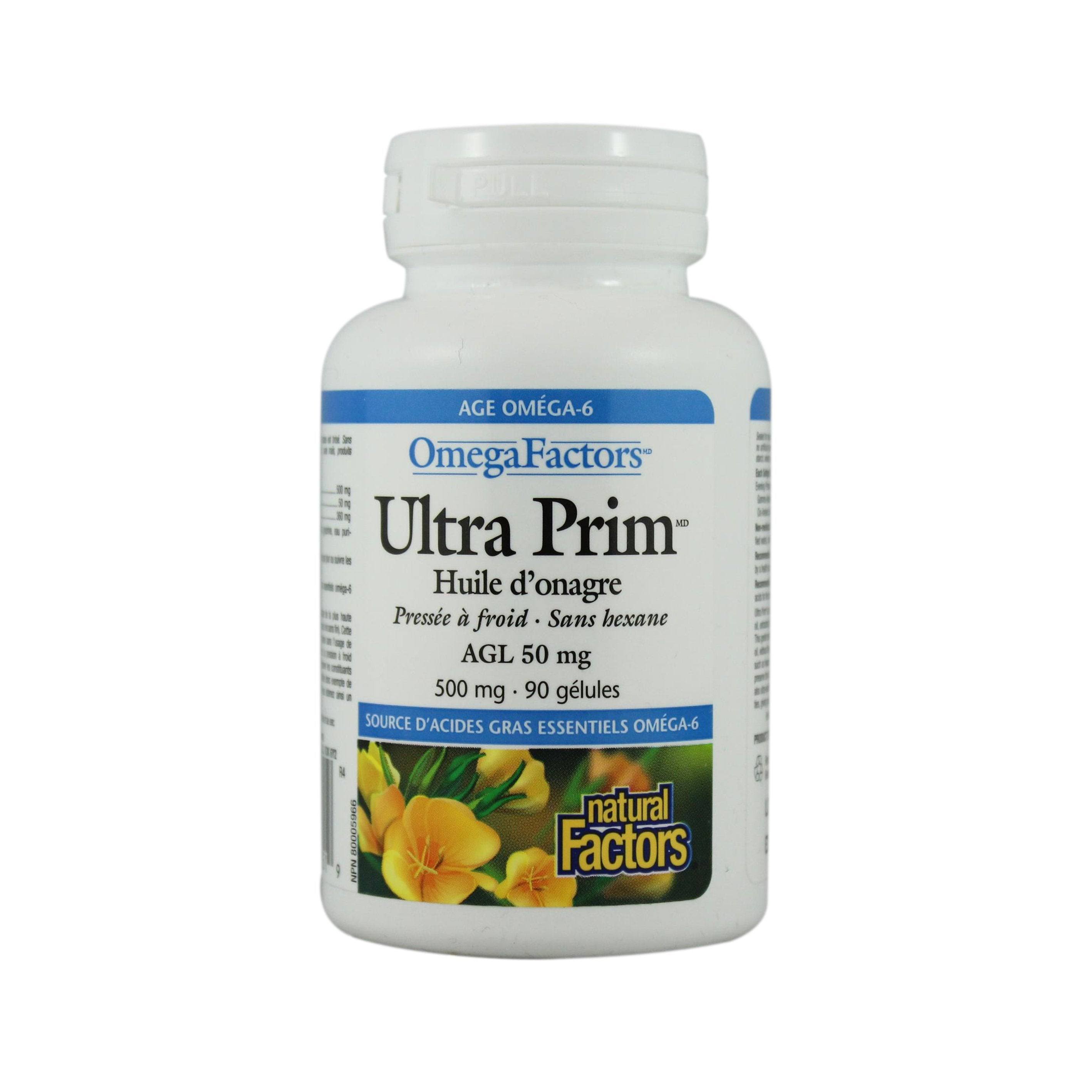 Natural Factors Ultra Prim Evening Primrose Oil 500mg 90 Softgels