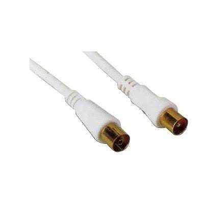 Best Electrical Co-Axial Plug to Plug Cables, 4 Metre, White EK513