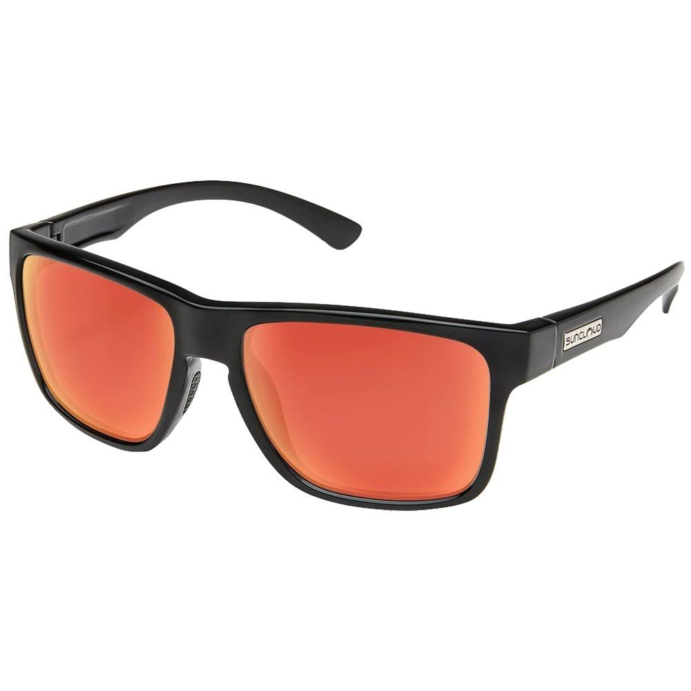 Suncloud - Rambler Black Sunglasses / Polarized Red Mirror Lenses