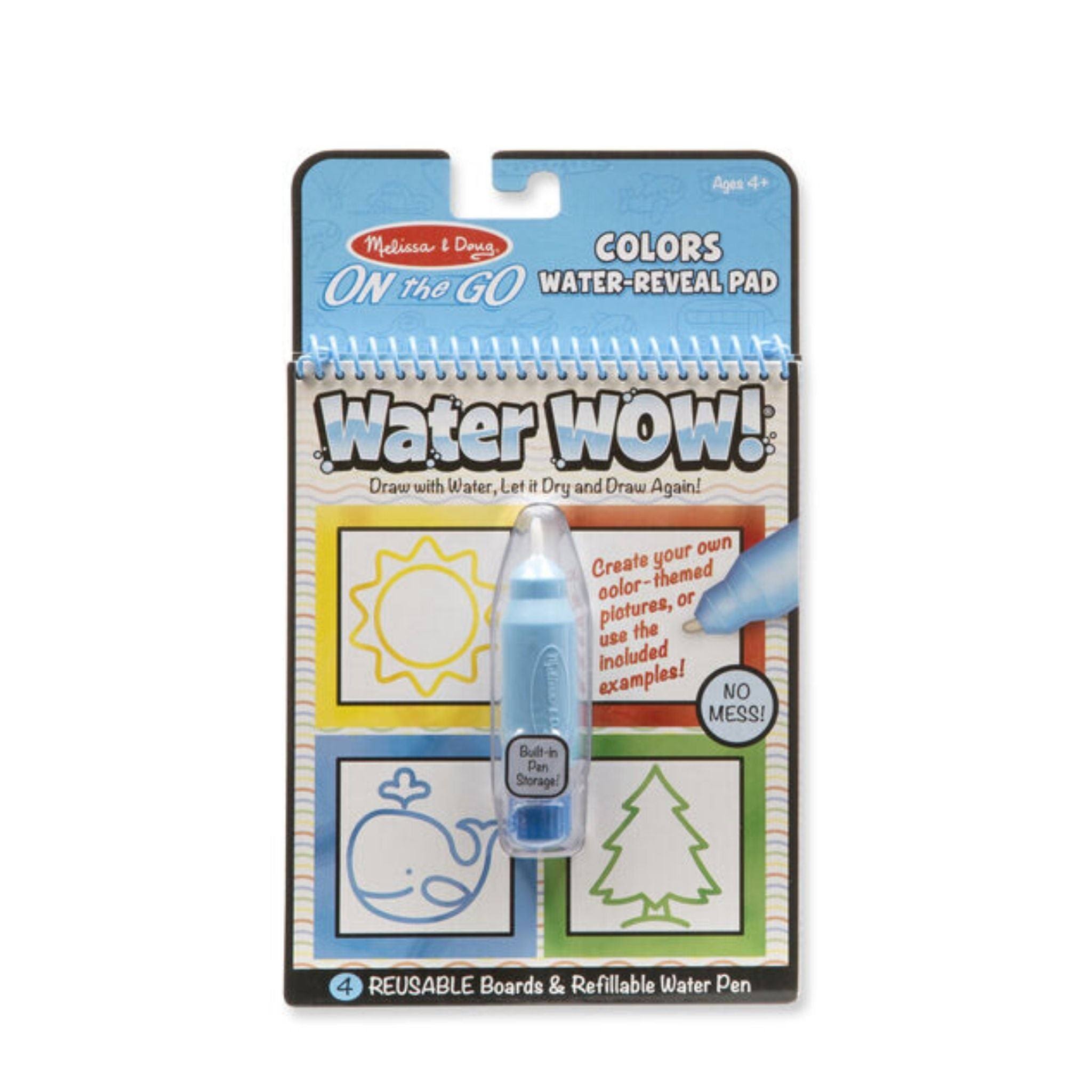 Melissa & Doug On The Go Water WOW! Reusable Water-Reveal Activity Pad - Colors, Shapes