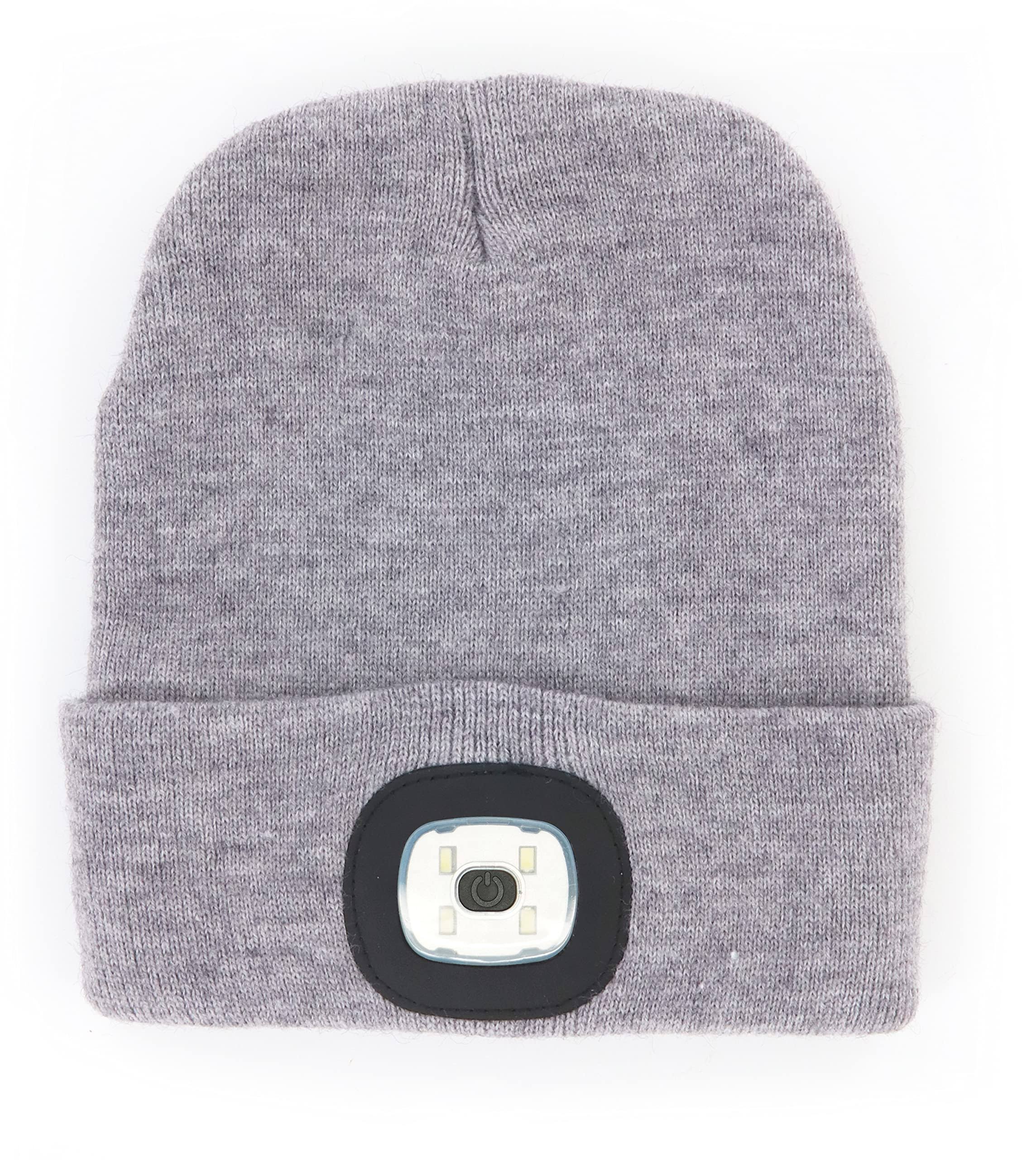 Night Scope Rechargeable LED Beanie, Gray