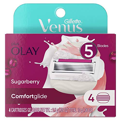 Gillette Venus and Olay Razor Blade Refills - Sugarberry Scent, 4ct