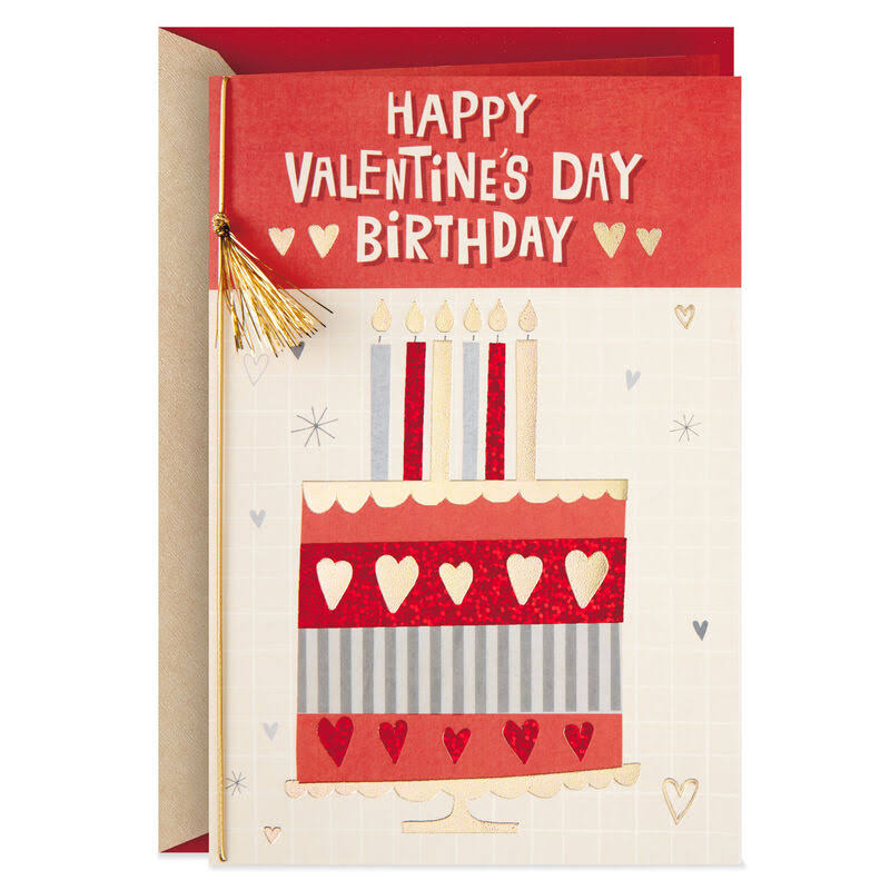 Hallmark Valentine's Day Card, Happy Valentine's Day Birthday Card