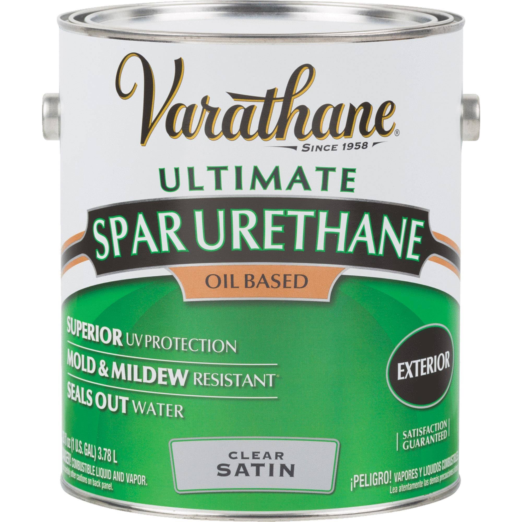 Varathane Satin Clear Exterior Low VOC Spar Urethane, 1 Gal. 242182