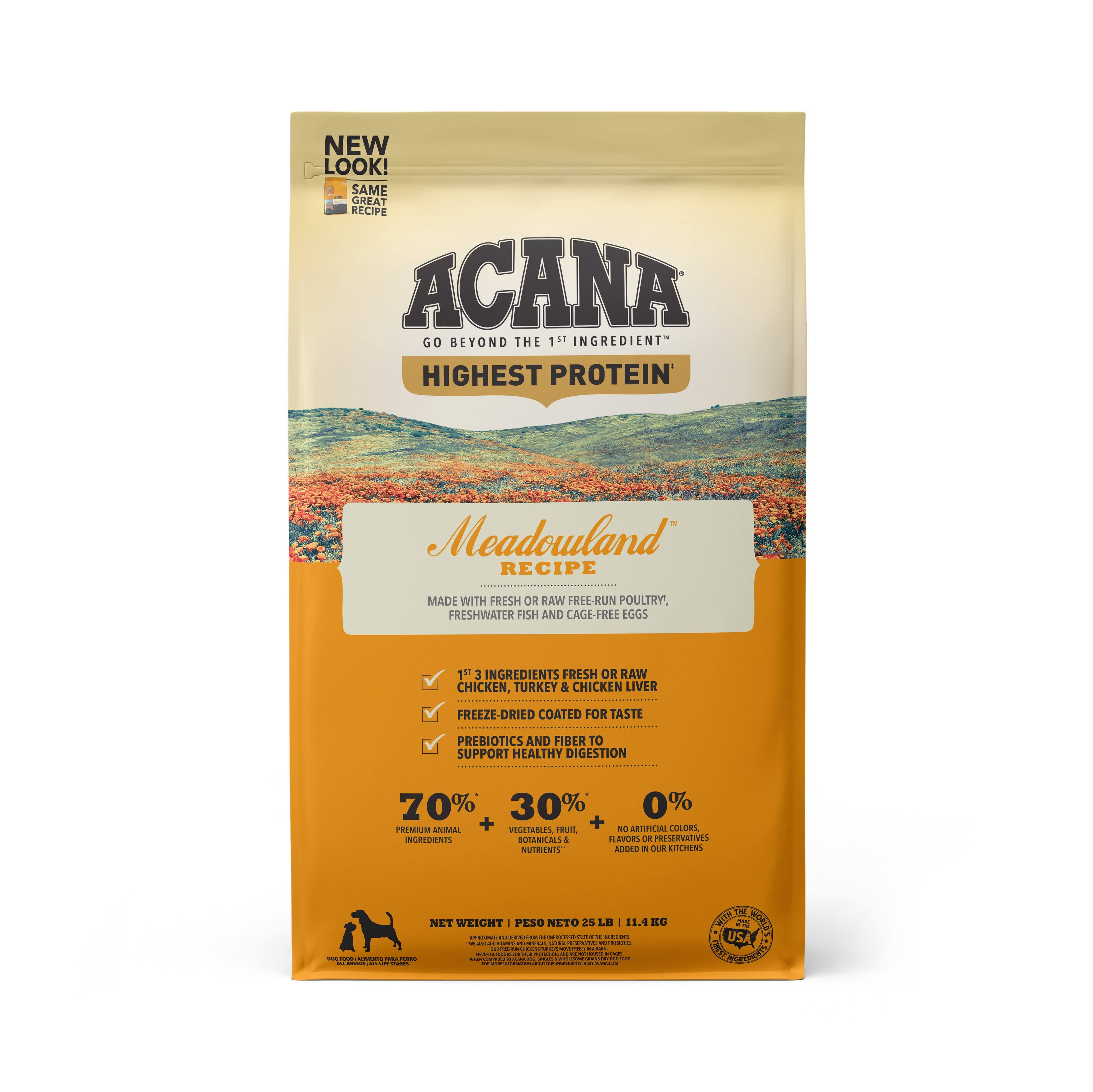 Acana Meadowland Dry Dog Food - 11.3kg