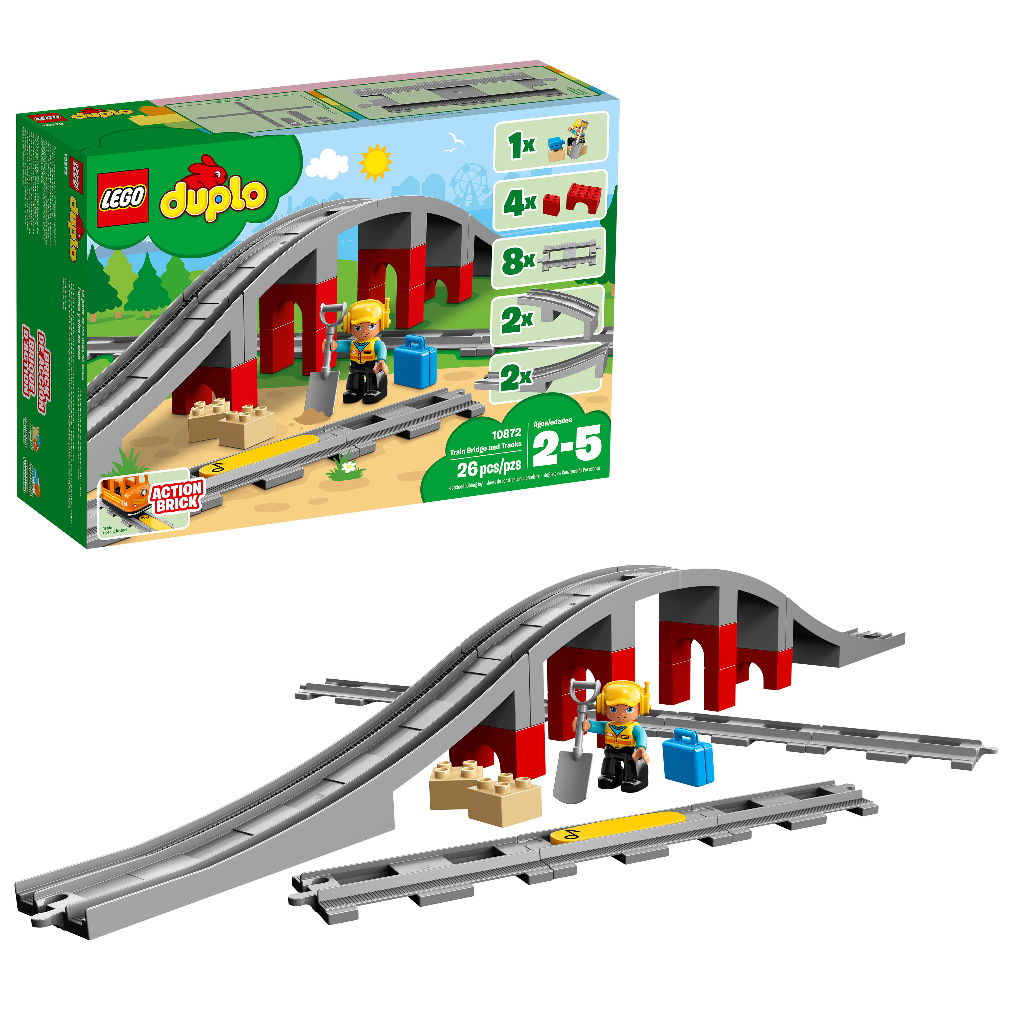 Lego Duplo Train Bridge and Tracks Playset