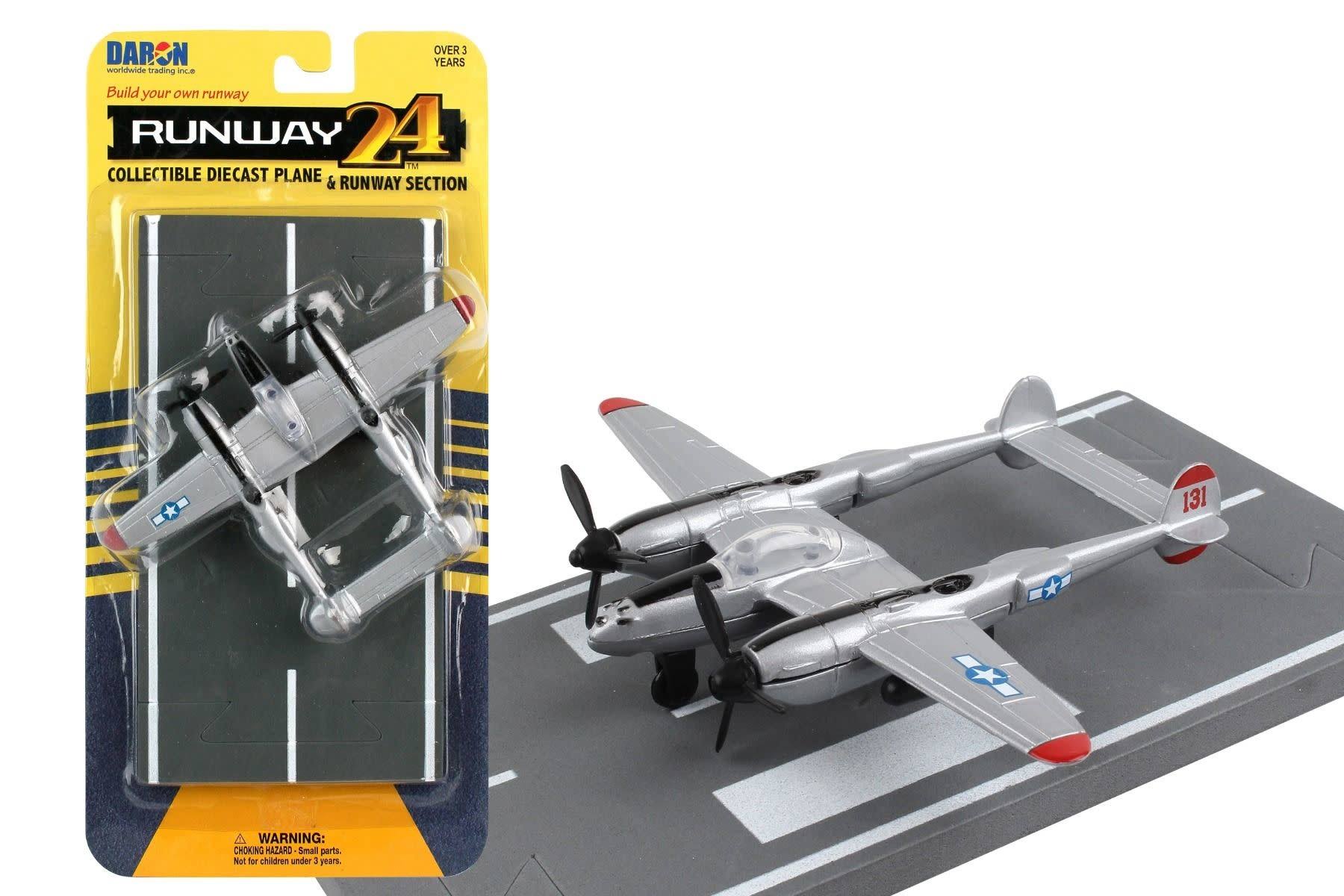 Daron Runway24 Diecast Metal Toy with Runway Section F-22 Raptor 