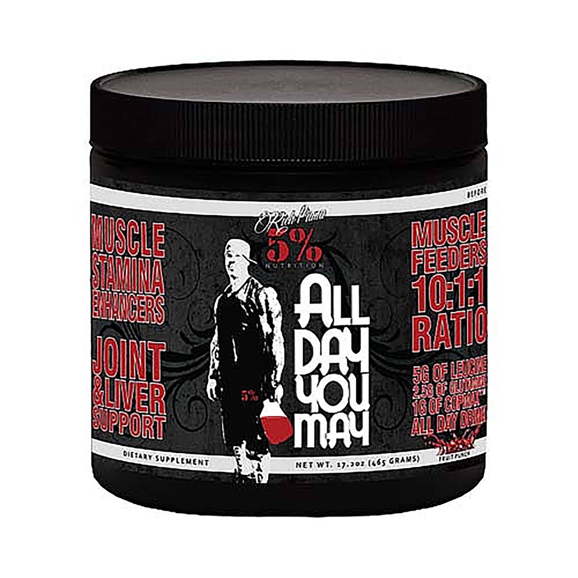 Rich Piana 5% Nutrition All Day You May Growth And Full Body Recovery - Fruit Punch