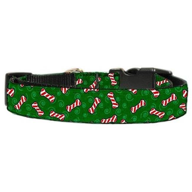 Mirage Pet Products 25-07 LG Candy Cane Bones Nylon and Ribbon Collars . Large