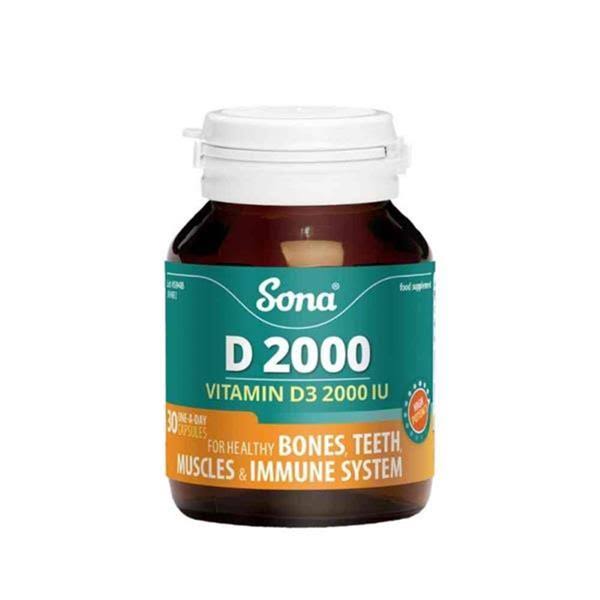 Sona D 2000 Vitamin D3 30 Capsules