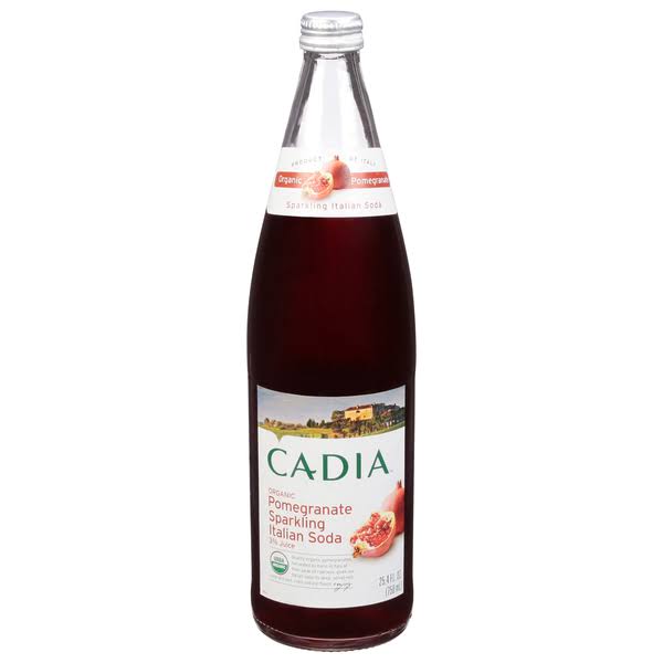 Cadia Italian Soda, Organic, Pomegranate, Sparkling - 25.4 fl oz